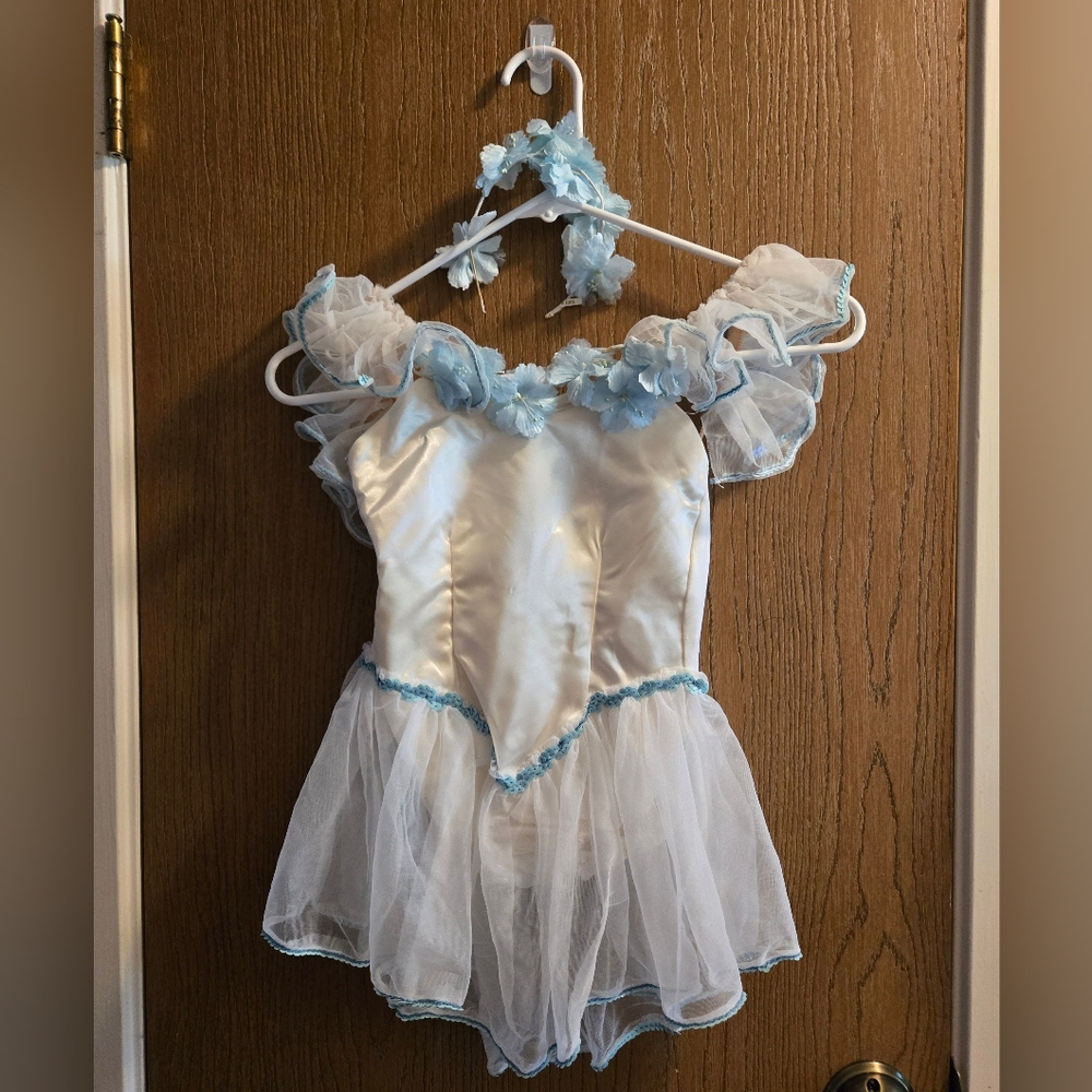 Blue and White Kids Fairy Costume
